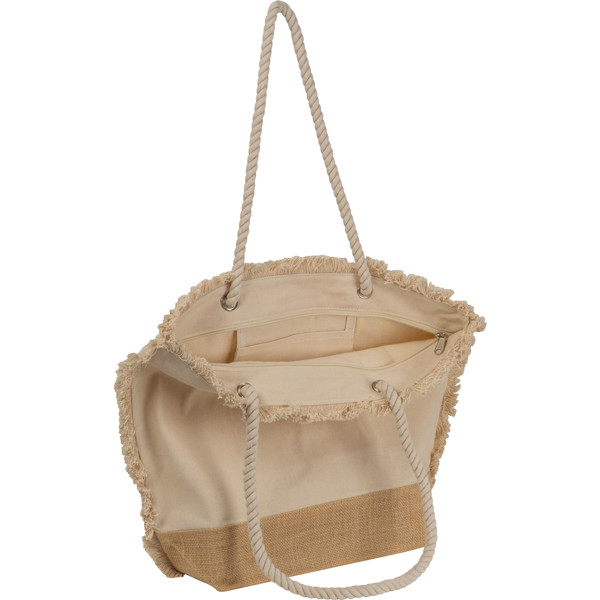 RICARDA Strandtáska juta aljjal - Beige