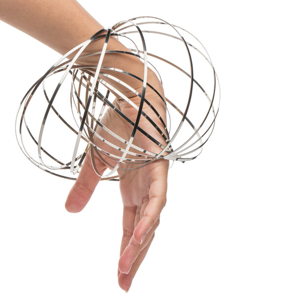 Kinetic Spring Toy FLOWRING - argenté
