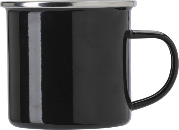 Enamel mug Jamaal | 350 ml - black