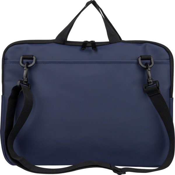 Gerecyclede PU laptoptas Rafi - zwart