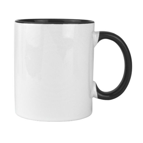 Caneca para Sublimação (com interior colorido) - Preto 