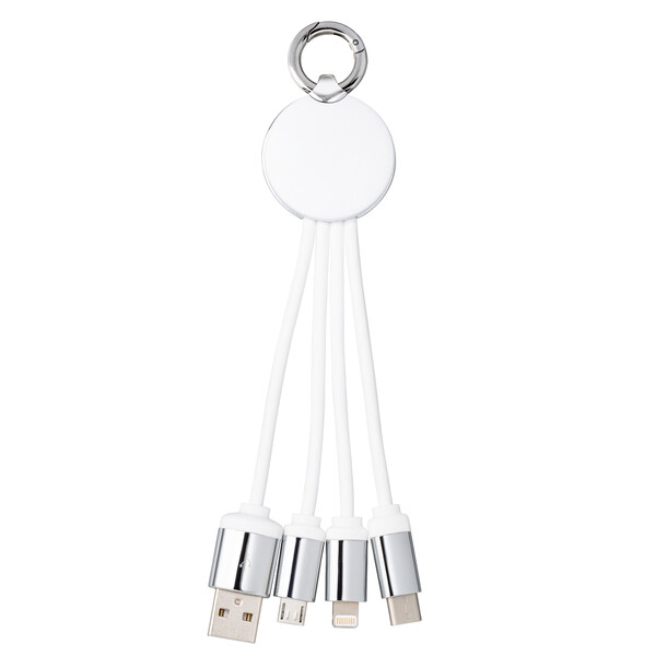 Câble de Charge 3 en 1 avec Lumière PUHALANI - blanc / blanc