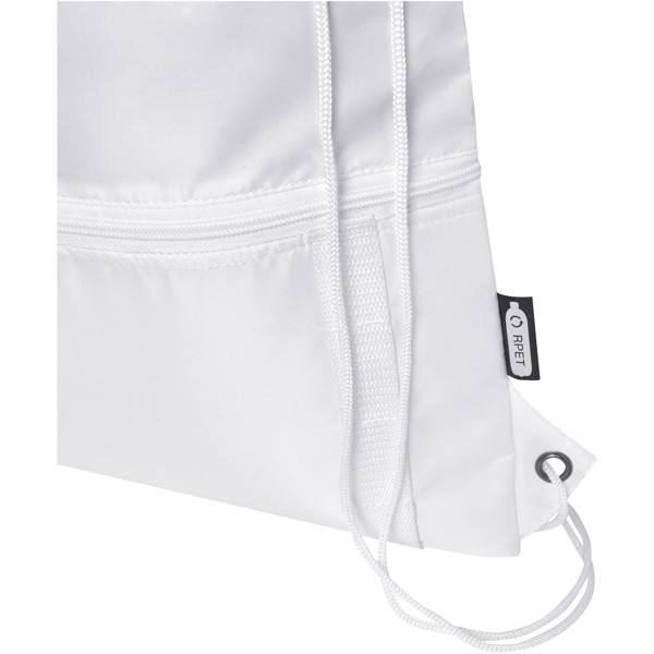 Sac isotherme 9 L recyclé avec cordon de serrage Adventure - Blanc