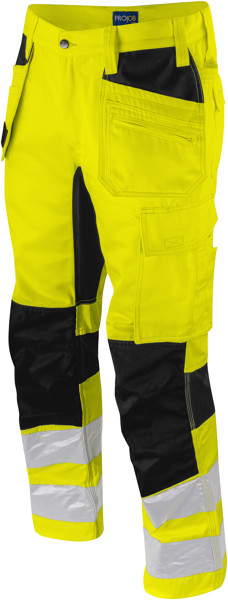 Stretch Safety Trousers ProJob | 6570 Waistpant Stretch (84-120) - Yellow / Black / (120)