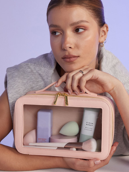 Boutique Clear Window Travel Case - Oyster