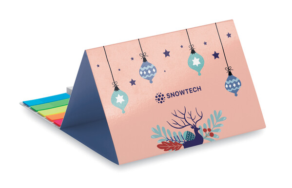 Desk calendar with soft cover, markers and memo pad - Full colour
