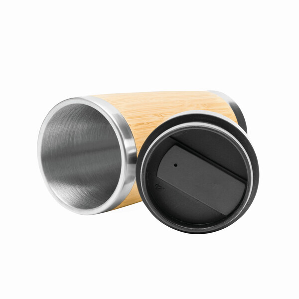 Insulated Travel Mug Bamboo Drink