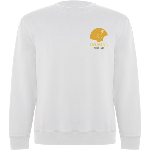 Sweater Batian en coton organique unisexe - Blanc / M