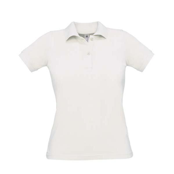 Polo B&C Safran Pure Women 180G - 100% Algodão (Investindo Em Better Cotton) - Branco / S