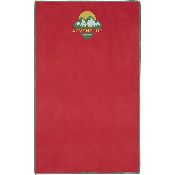 Serviette Pieter certifiée GRS ultra-légère et à séchage rapide 30 x 50 cm - Rouge