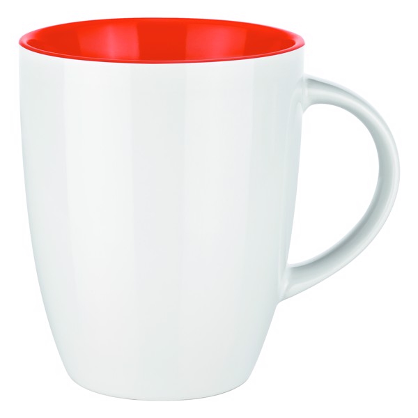 Mug Blanc Brillant Senator® Avec Intérieur Coloré, Pics Elite Inside - Orange Équivalent HKS 8