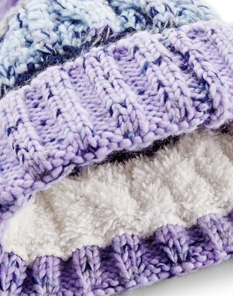 Corkscrew Pom Pom Beanie - Cherry Sherbet / ONE SIZE