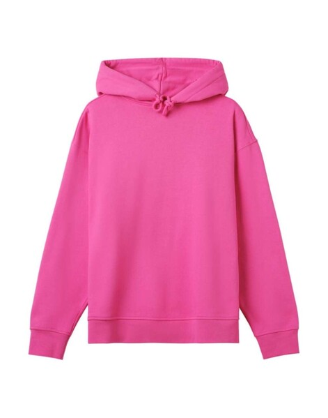 Womens Oversized Hoodie - Hyper Pink / M
