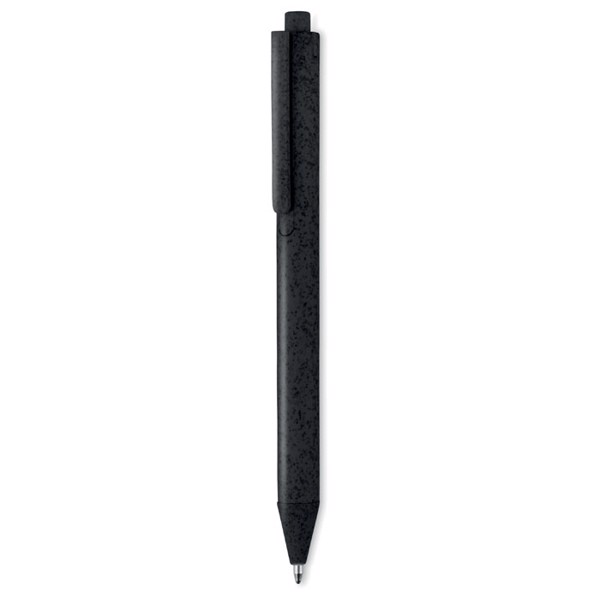 Wheat Straw/ABS push type pen Pecas - Black