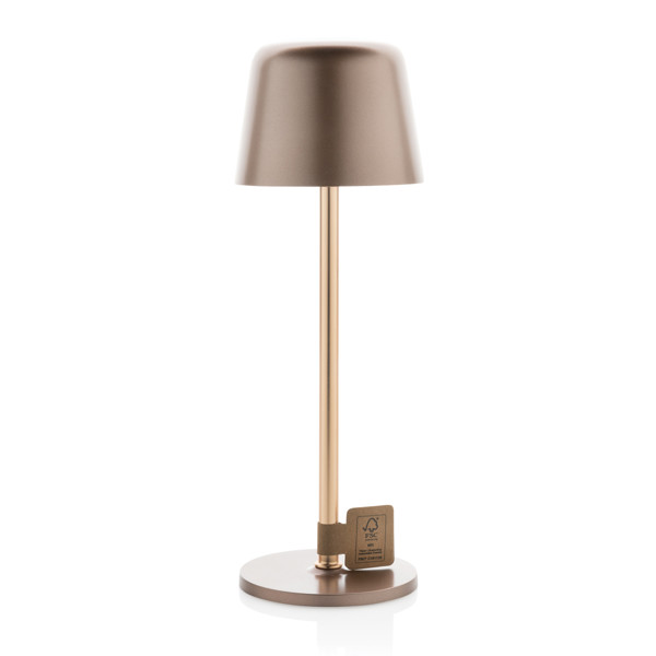 Lampe de table rechargeable par USB en plastique RCS Zenic - Bronze