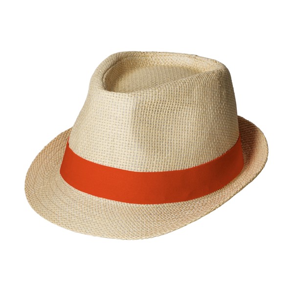 Chapeau Panama "Salvador" - Beige / Rouge