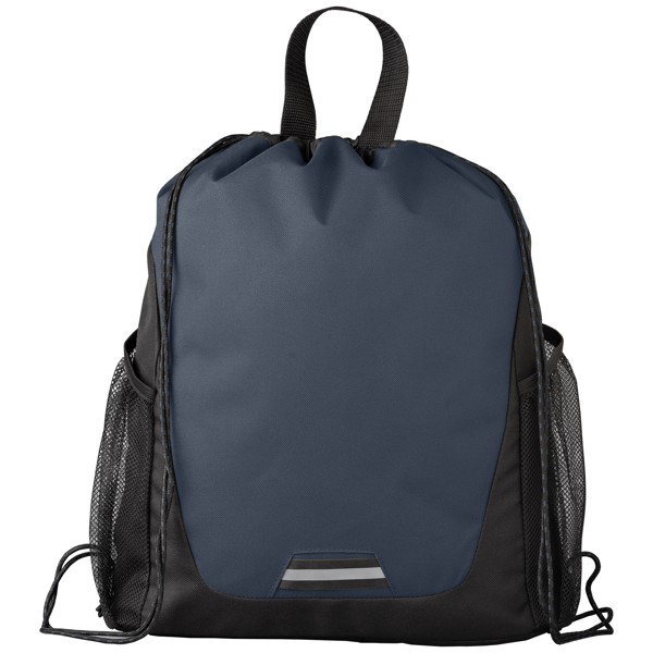 Sac Jotun  à cordon avec poches en polyester recyclé - 10 L - Bleu marine / Transfert de chaleur