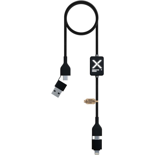Cabo de carregamento de 60 W com interruptor e logotipo iluminado SCX.design C32
