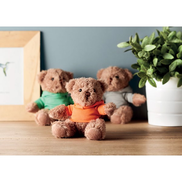 Plišasti medvedek Johnny, PET 130x150 mm - Bela