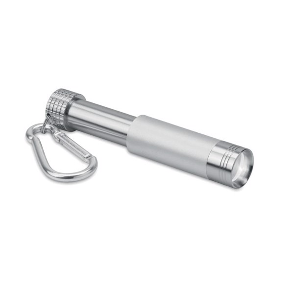 Pop Light LED obesek za ključe, aluminij, 65 mm - Silver