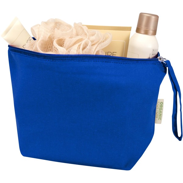 Grande pochette à accessoires Odisha de 3 L bio certifiée OCS 180 g/m² - Bleu royal