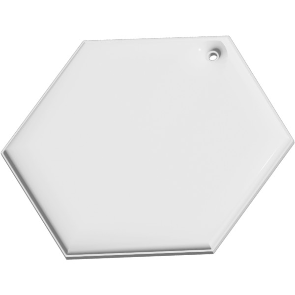 Gancio in TPU catarifrangente esagonale con catenella RFX™ - Bianco