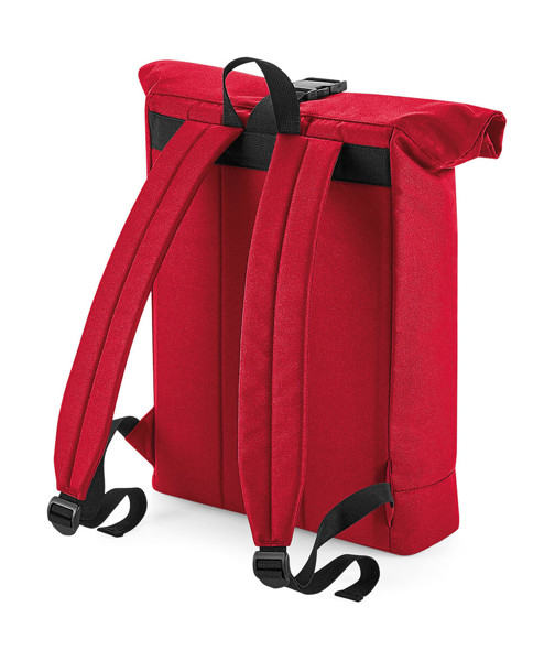 Recycled Roll-Top Backpack - Black / ONE SIZE