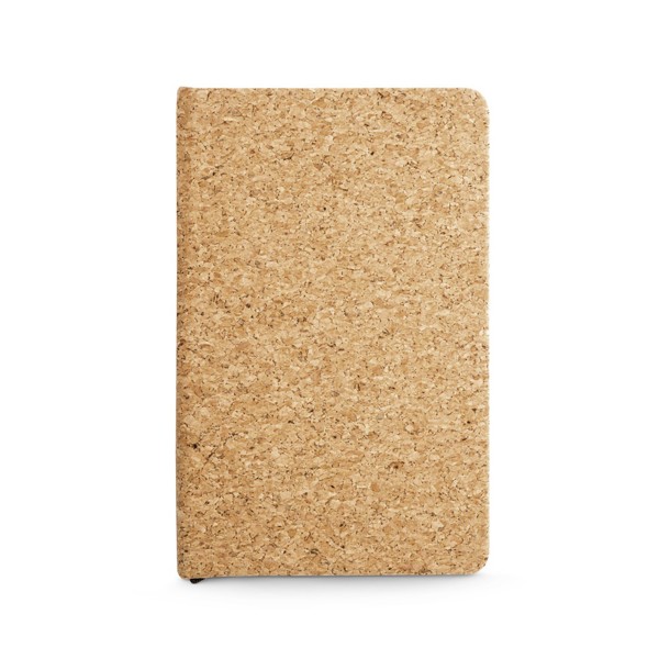 PS - ADAMS A5. A5 cork notebook with ivory-colored plain sheets