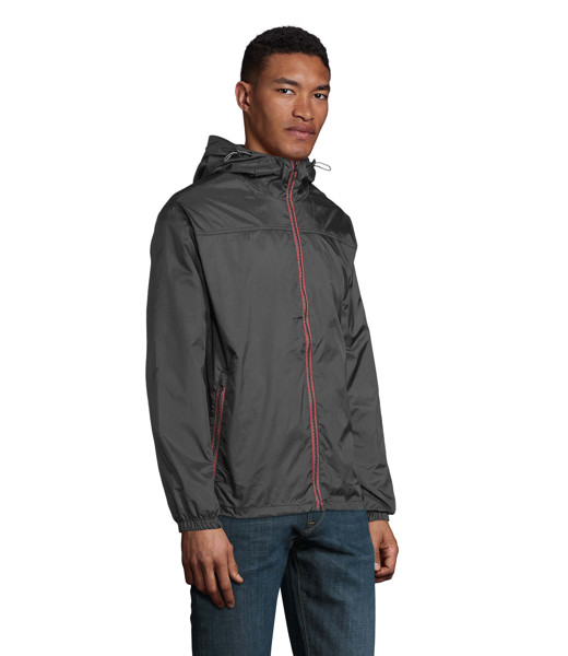 SKATE LINED WINDBREAKER - Black / Dark GreyXS