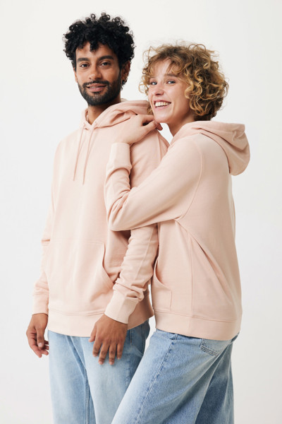 Iqoniq Rila lightweight recycled cotton hoodie - Peach Nectar / L