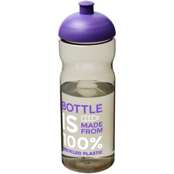 Sportovní láhev s kupolovitým víčkem H2O Eco 650 ml - Charcoal / Purpurová