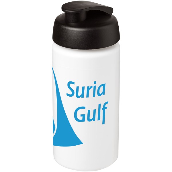 Bouteille de sport Baseline® Plus Grip 500ml - Blanc / Noir