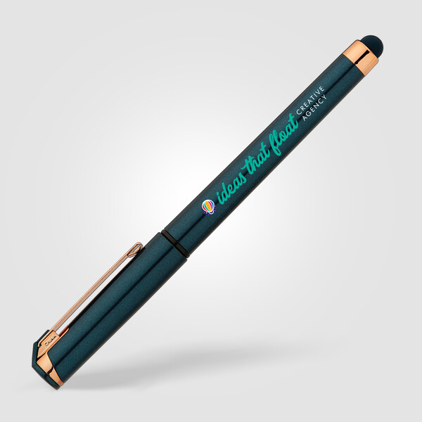 Stylo stylet Islander Gel Pearl Rose Gold - Bleu marine / Jet d’encre 4 couleurs