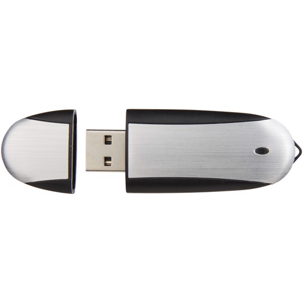 USB stick Oval - Solid Black / Silver / 32GB
