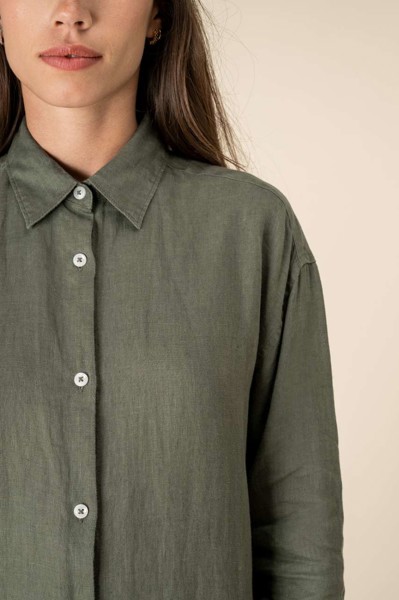 Ladies' Linen Dress Shirt - S