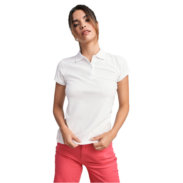 Prince organic cotton short sleeve women's polo - White / XL