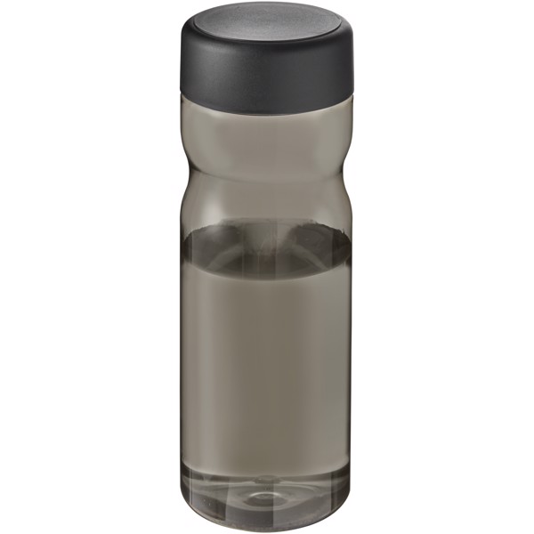 H2O Active® Eco Base 650 ml fľaša na vodu so skrutkovacím uzáverom - Uhľová / Jednofarebná čierna