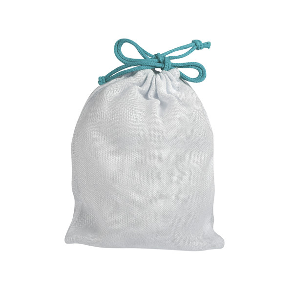 Foulard à franges WIND - BLEU/GRIS