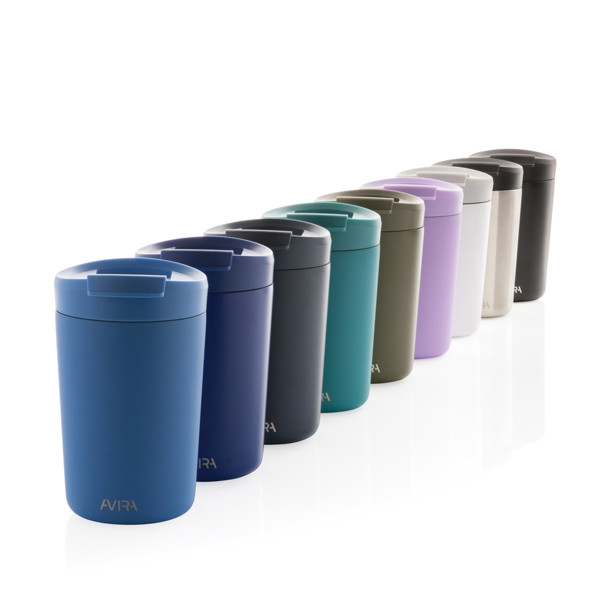 Mug 300ml en acier recyclé RCS Avira Alya - Bleu Royal