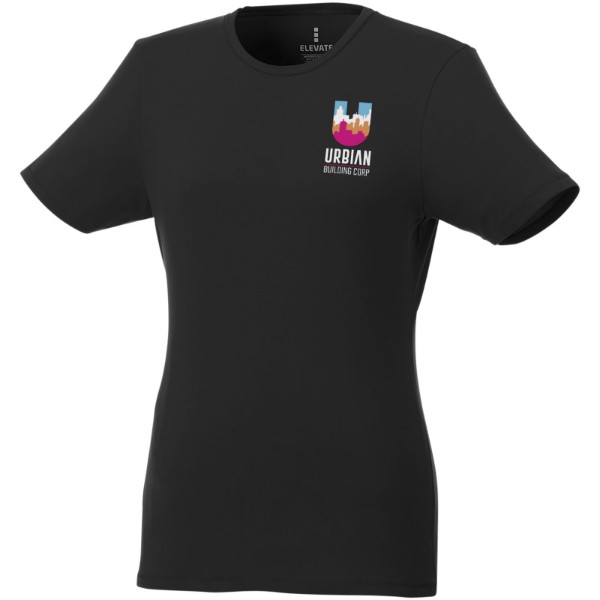Camisetade manga corta orgánica para mujer "Balfour" - Negro intenso / L