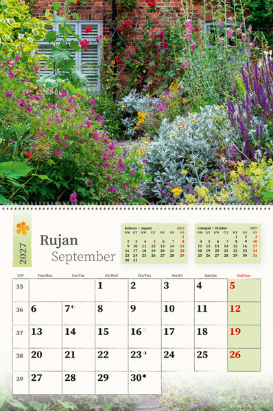 Preklopni zidni kalendar – Dani u vrtu