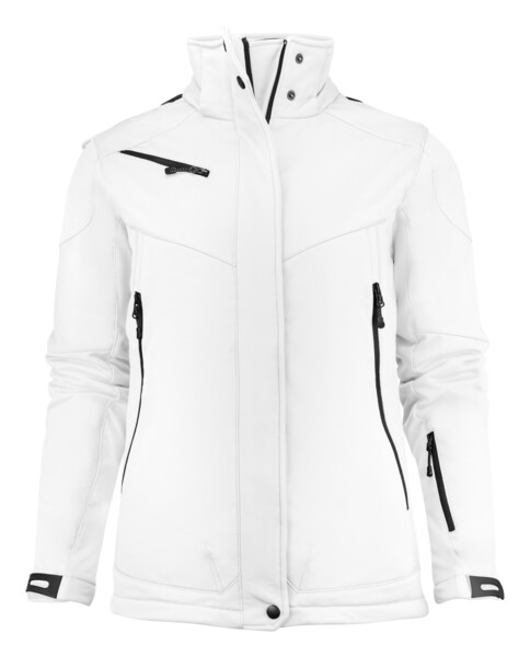 Printer Skeleton Ladies Softshell Jacket White XXL