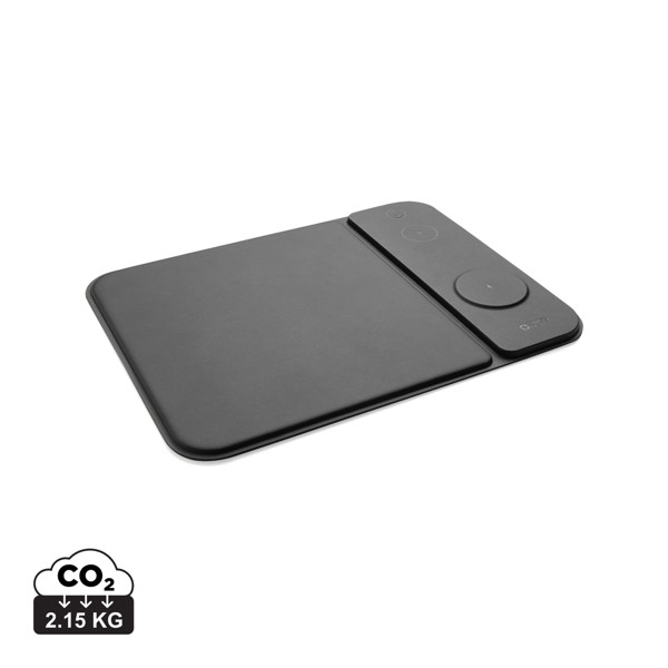 Swiss Peak charging mousepad 15W, recycled PU