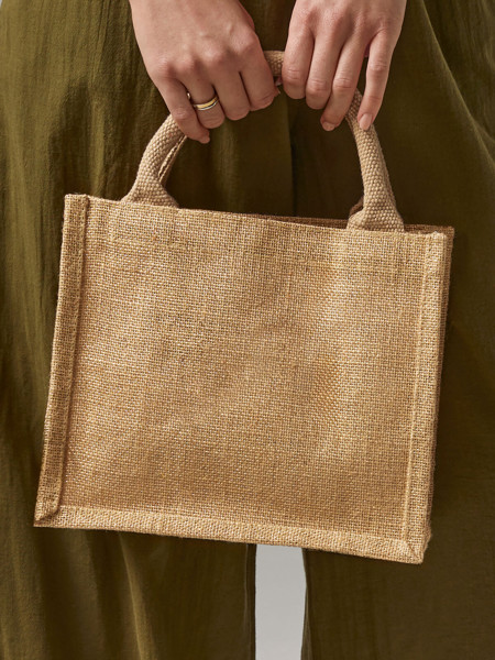 Shimmer Jute Mini Gift Bag