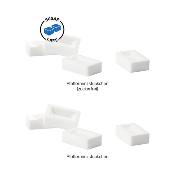 Peppermint bars, sugar-free | 1 bar with 12 peppermint pieces, sugar-free, 10 g