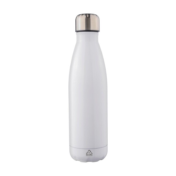 Garrafa de parede dupla Lombok | Reciclada | 500 ml - branco
