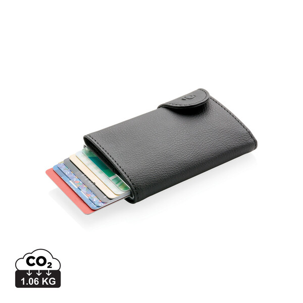 C-Secure RFID kortholder & pung - Sort / Sølv