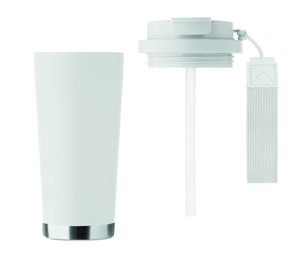 Double wall tumbler 500ml Topaz Large - White