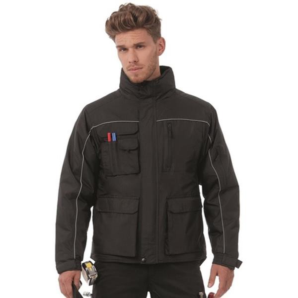 Casaco B&C Shelter Pro - 100% Poliéster Rip-Stop Pongee - Cinza Escuro / S