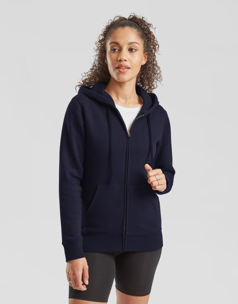 Premium Hooded Sweat Jacket Lady-Fit - White / M (12)